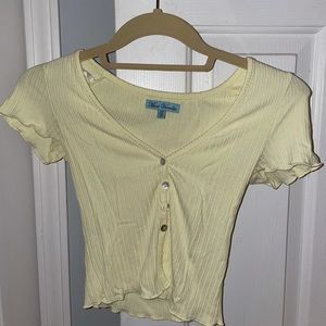 Yellow crop top